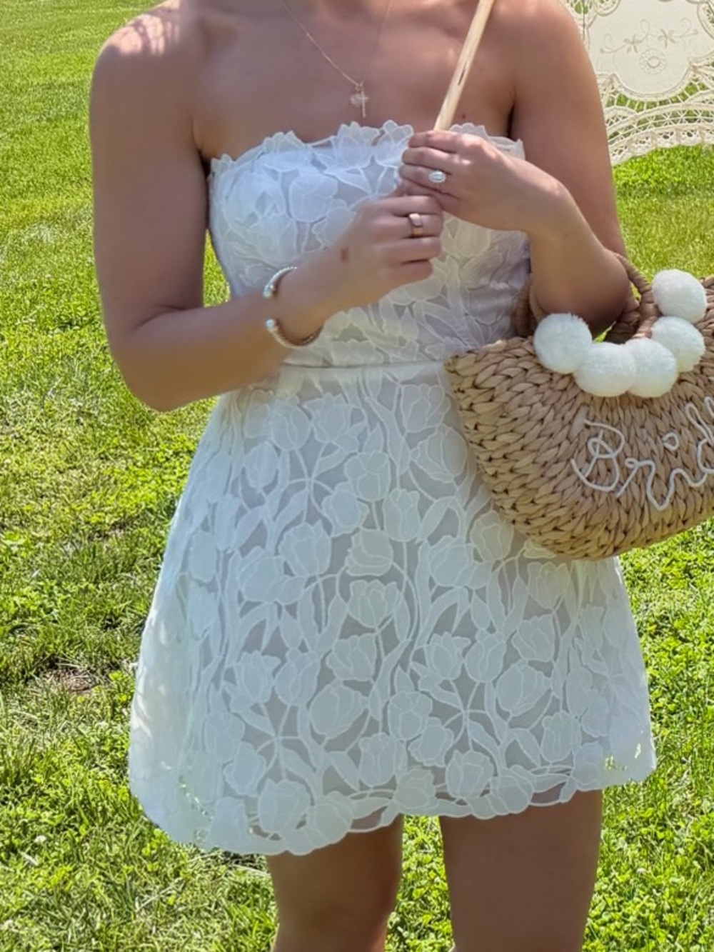 Jenny Yoo Amanda Mini Lace Dress 4 - Picture 3 of 4